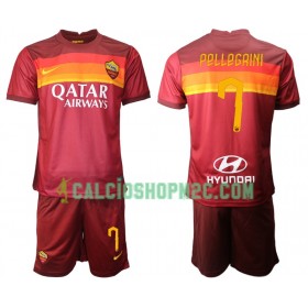 AS Roma Lorenzo Pellegrini 7 Bambino Maglia Prima 2020/2021 Manica Corta (+ Pantaloncini)